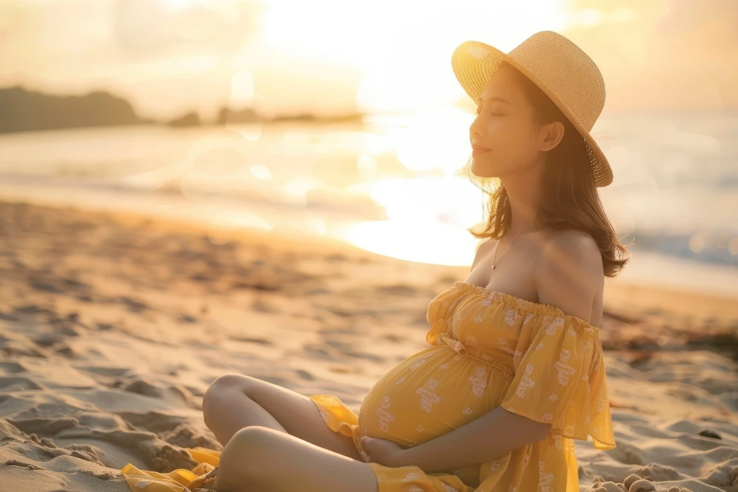 Portrait of beautiful pregnant woman